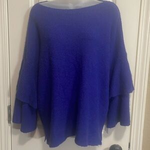 Deep blue almost purple boatneck sweater size L/Xl
